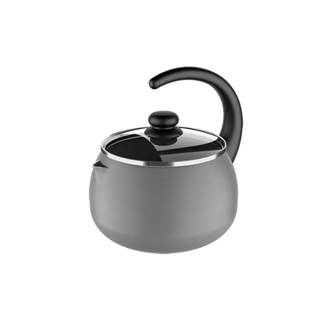 Chaleira Com Tampa De Vidro Brinox Ebony 2 Litros Prata