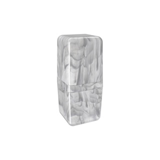 Porta Escova De Dente Com Tampa Coza Cube Mármore Branco
