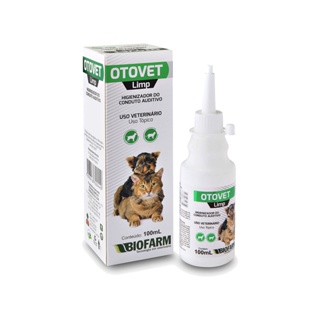 Solução Otológica Cães E Gatos Biofarm - Otovet Limp 100ml