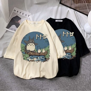 Totoro Harajuku Camiseta anime De Verão Gótico Moda Estampa Desenho Animado Feminina Nova Casual
