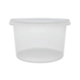 Pote de 1000ml com Tampa Transparente PP Ultratherm Replast com 25 unidades