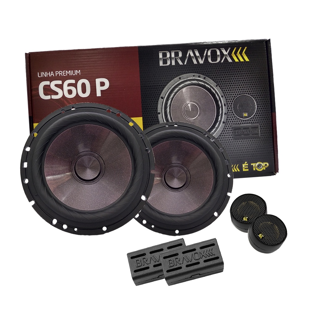 Kit 2 Vias Bravox 6 Pol Cs60p 120w Rms Original Bravox