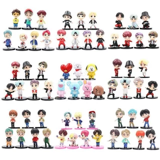 7 Peças/set Bts Jung Kook Jimin V J Esperança Suga Jin Rm Articulado Figura De Ação