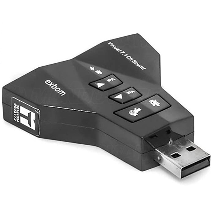 Adaptador Placa de Som 7.1 4 Canais USB 2.0