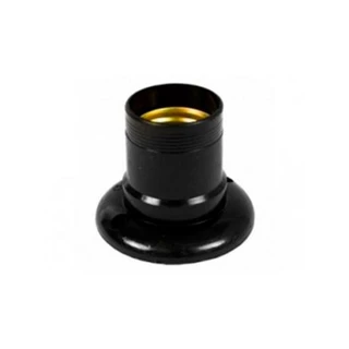 Soquete Bocal Fixo Em PVC De Teto P/ Lâmpadas E-27 Preto em Oferta na Shopee