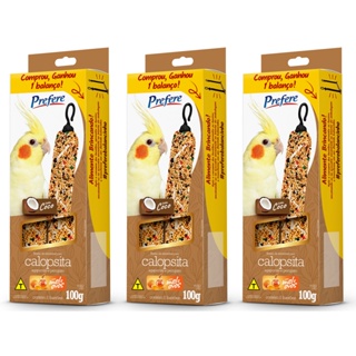 Alimento Para Calopsita Prefere Bastão 100gr - Coco - 3 un