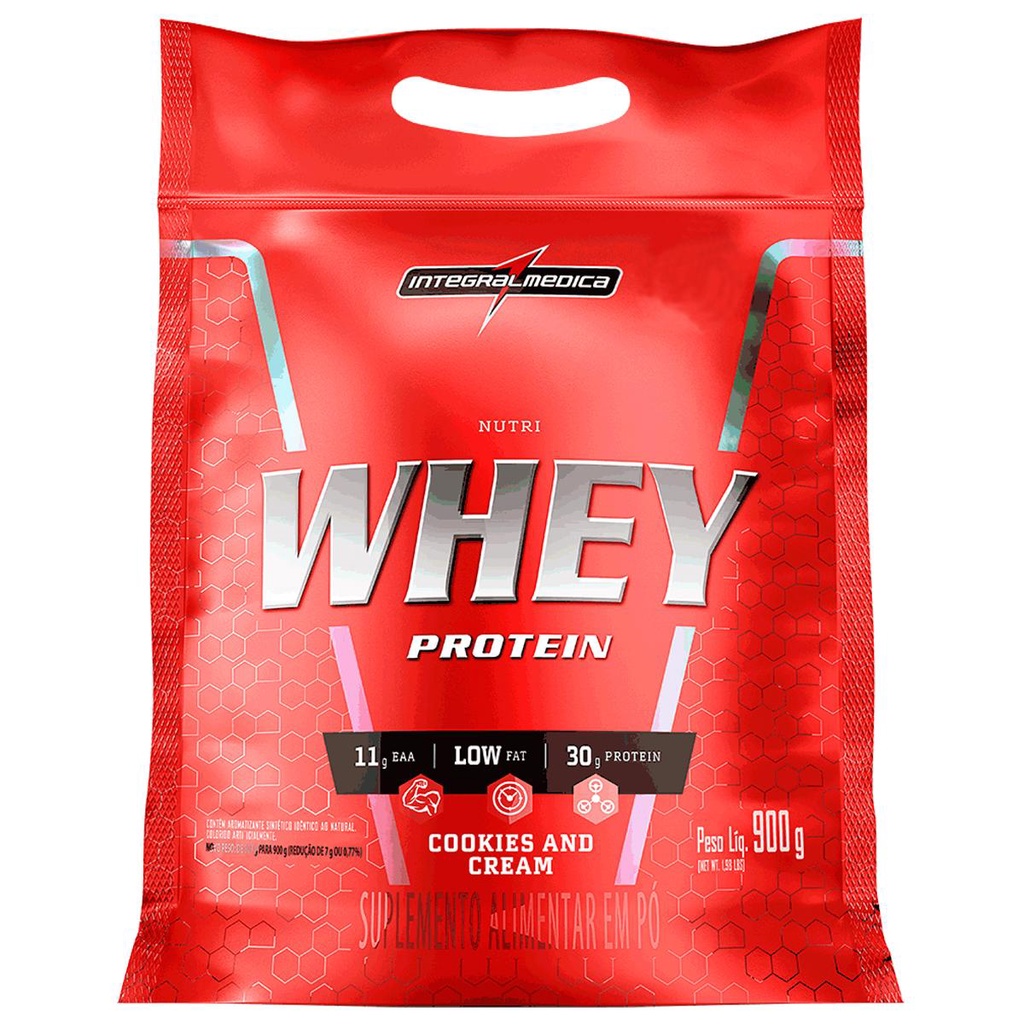 Suplemento em Pó Whey Protein Nutri Isolado Concentrado Cookie 900g Refil – Integralmedica