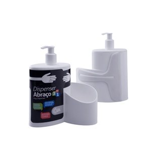 Dispenser Abraço Coza Basic 19,7 x 8,5 x 16,6 cm 600 ml Branco