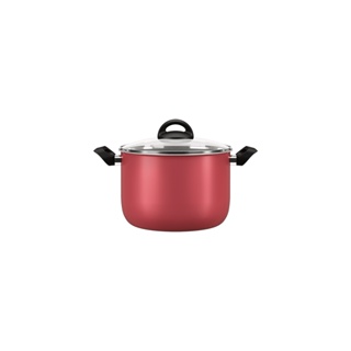 Caldeirão Com Tampa Brinox Chilli Antiaderente 4,2 Litros Ø 20 cm Cereja