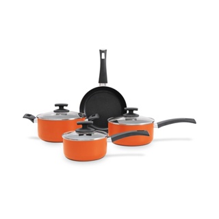 Jogo De Panelas Brinox MasterChef 04 Peças Laranja