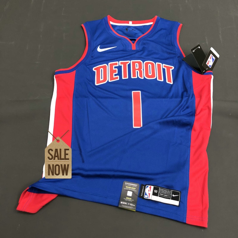 Pistões Detroit Originais Clássicos Da NBA Para Homens # 1 Allen Iverson Retro Jersey Basquetebol Azul Swingman Prensado A Calor BFgpap54ODfioh07