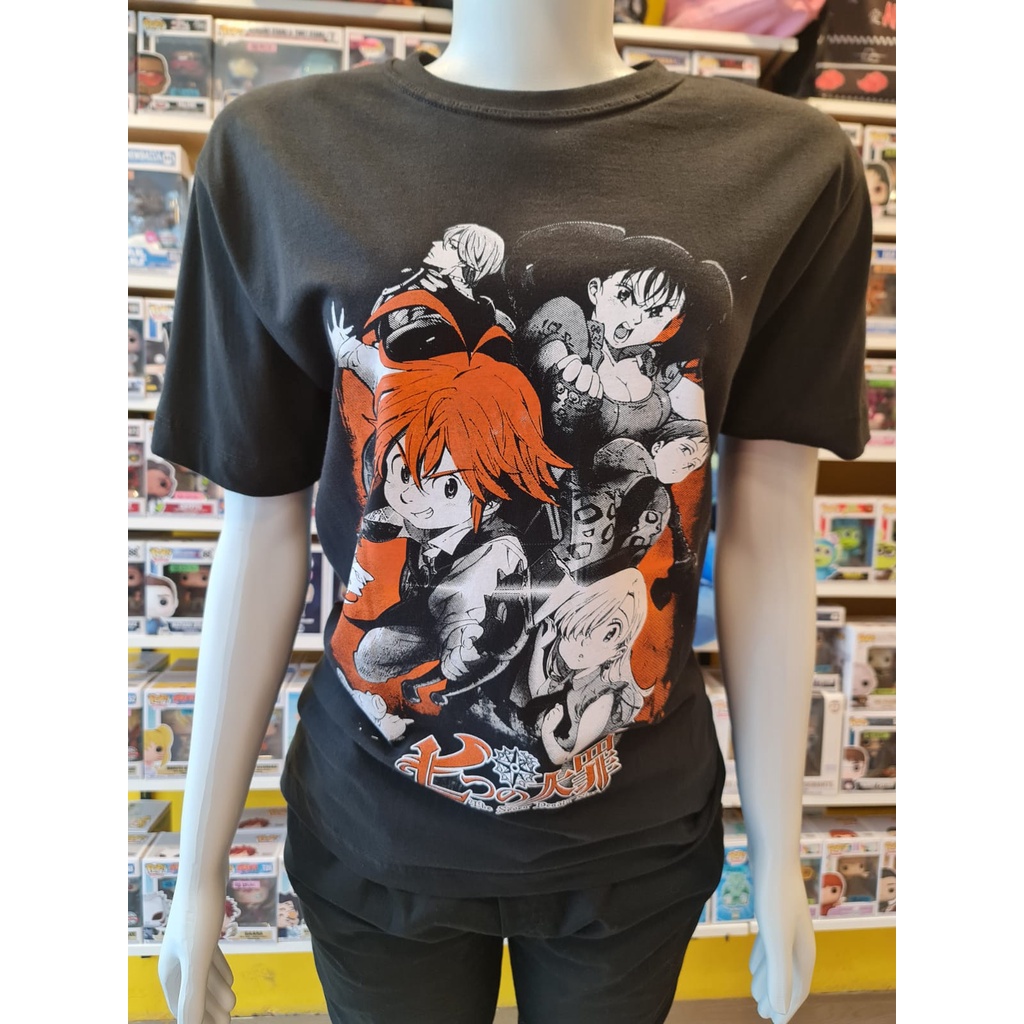 3 Camisetas Anime 7 Sete pecados capitais Vários Modelos