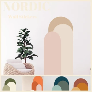 Autocolantes De Parede Geometria Criativa Decorativos Nórdicos Estilo Simples Cor Sólida Em PVC De Alta Qualidade À Prova De Umidade , Anti-Manchas , Mofo