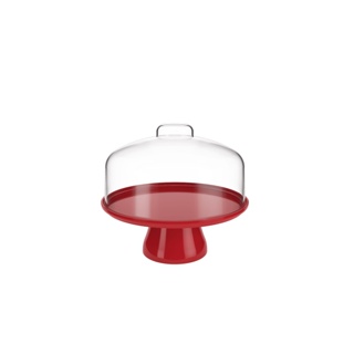 Boleira Com Cúpula Coza Cake Média Ø 25 cm Vermelho Bold