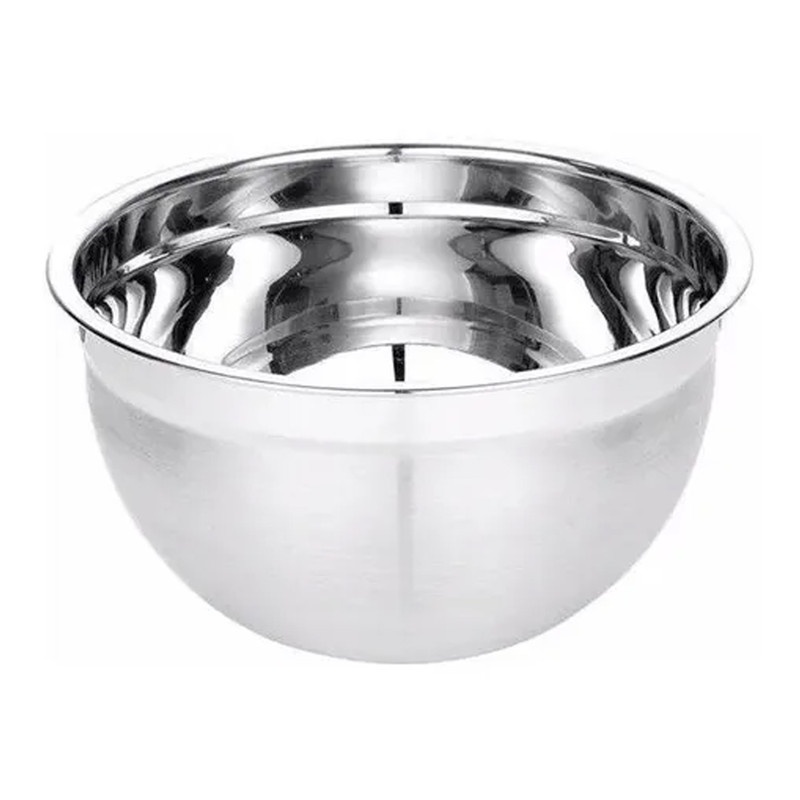 BOWL TIGELA MIXING EM AÇO INOX DE 22CM 1,8 LITROS ESCOVADO