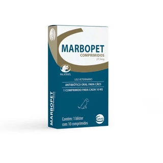 Marbopet 27,5mg Antibiótico Para Cães Ceva 10 Comprimidos