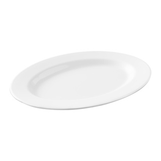 Travessa Oval Rasa Haus Concept Pasta 35 x 25 x 2,5 cm Branco