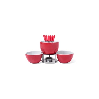Conjunto Para Fondue Brinox Fondue & Petiscos 10 Peças Vermelho