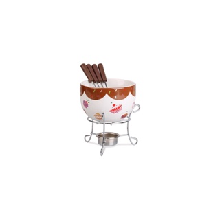 Conjunto Para Fondue Em Cerâmica Brinox Fondue & Petiscos 6 Peças