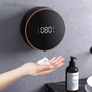 Sensor Automático Touchless Sabão Dispenser Espuma Tipo-C Carregamento Inteligente Indução Lavadora de Mão com Temperatura Display Digital
