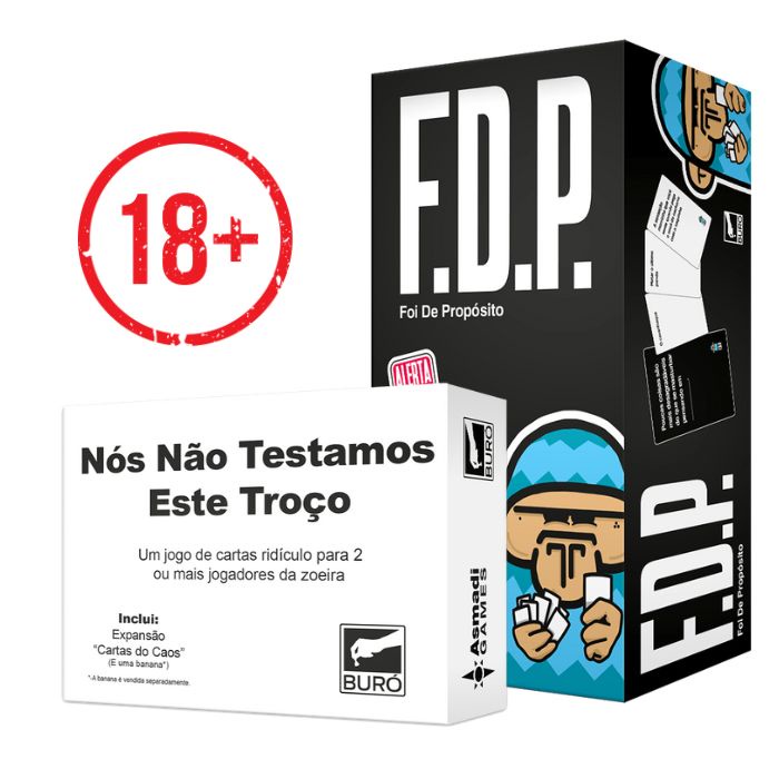 Kit Jogo De Cartas Fdp Foi De Propósito Expansão 2 E 3 Buró