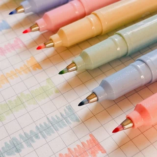 4pcs/set Makaron Soft Head Paint Pen Multi-functional Manual Account Diy Graffiti Marker