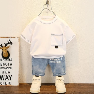 Roupas De Verão Para Meninos Conjuntos De Crianças Camiseta + Shorts 2pcs Roupa Bebês Fato De Treino 1 2 3 4 Anos
