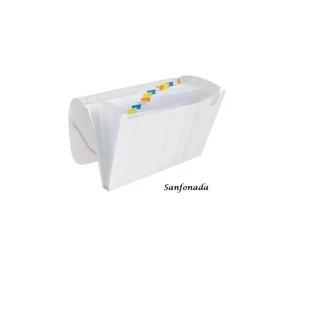 Pasta Sanfonada A4 Com 12 Divisórias 1027 Cristal