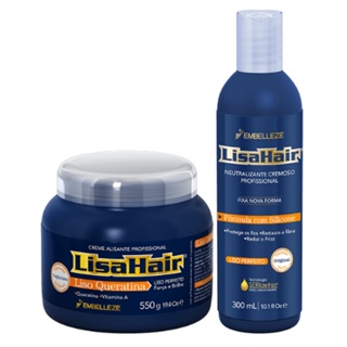 KIT LISAHAIR CREME ALISANTE LISO QUERATINA + NEUTRALIZANTE