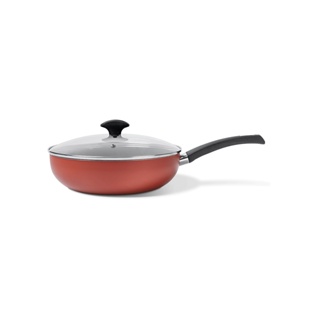 Wok Com Tampa Brinox Masala Antiaderente 3,55 Litros Ø 28 x 8 cm Terracota