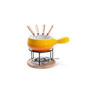 Conjunto Para Fondue BrinoxFondue & Petiscos 9 Peças Amarelo
