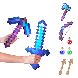 Kit 12 Itens Pixel Diamante Encantado Espada Picareta