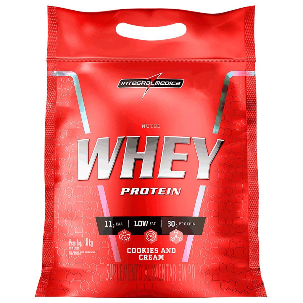 Suplemento em Pó Nutri whey Protein Para Ganho de Peso Cookie 1,8Kg Refil – Integralmedica