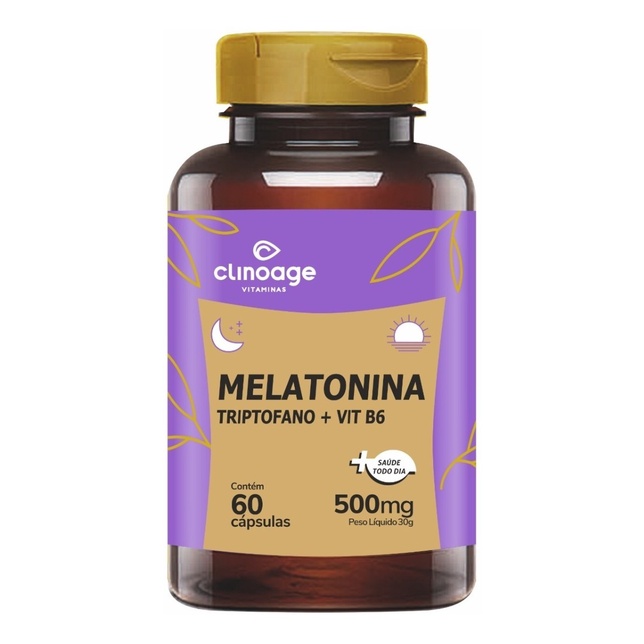 1 Melatonina + Vit B6 120 Cáps De 350mg Sono Bom Unilife