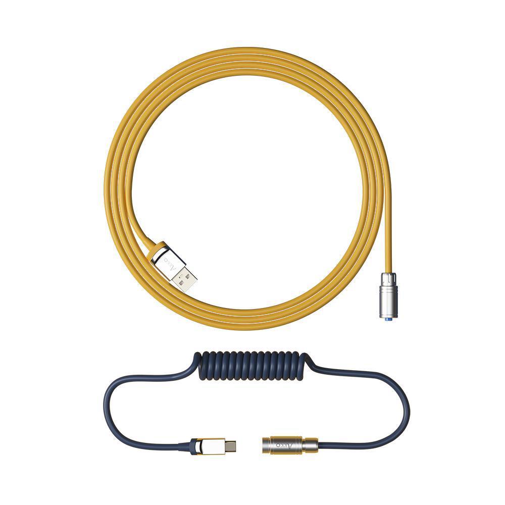 Cabo Akko USB-C para teclados, Aviator com Coiled, Enrolado, Macaw - 6925758615945