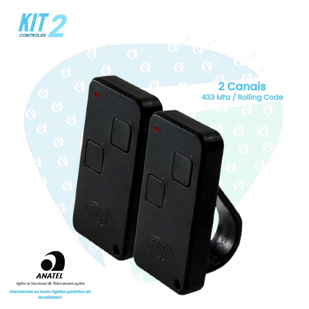Kit 2 Controle Remoto Ntx Rolling Code 433Mhz Dz Nano Rossi | Shopee Brasil