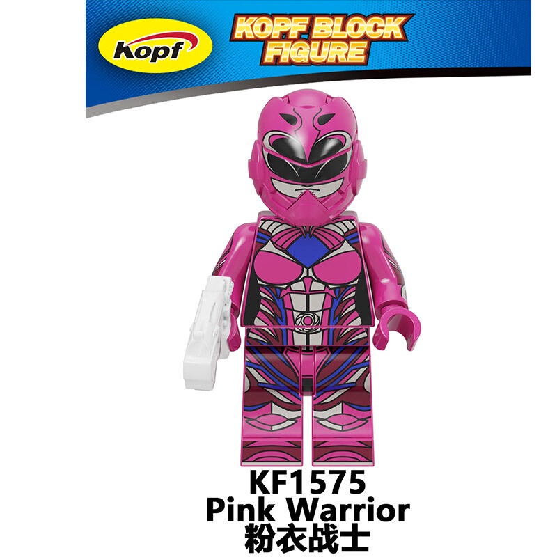 Power Rangers Series Red Soldier Minifigures White Warrior Building ...