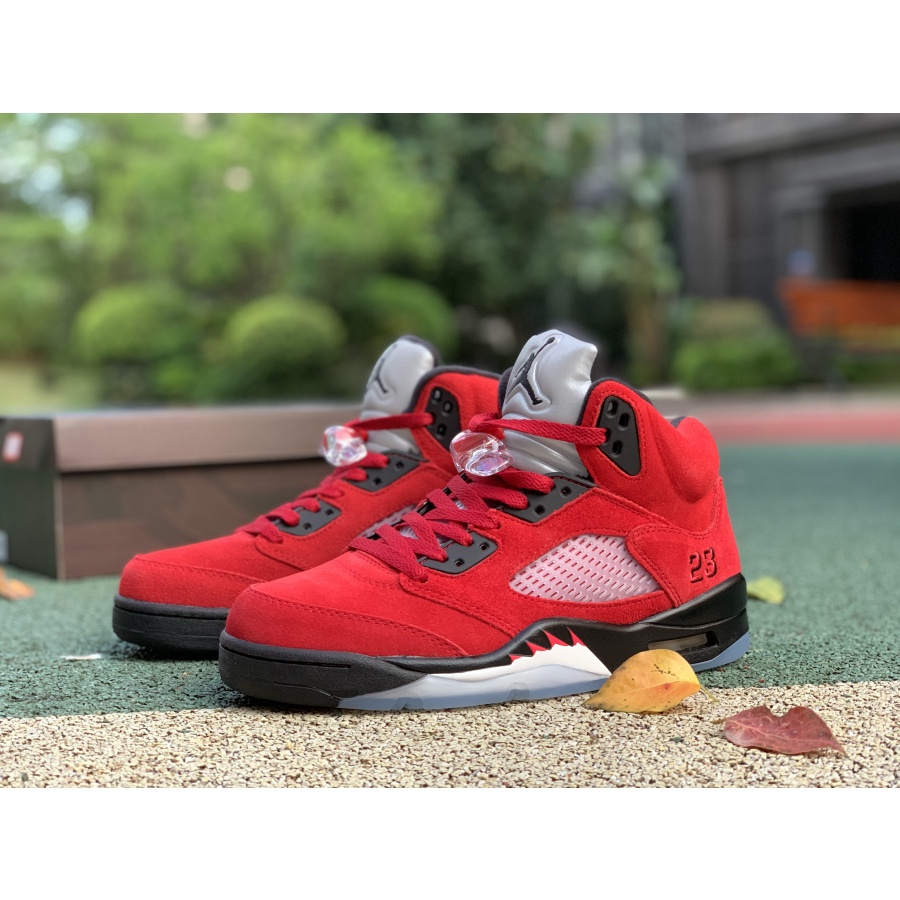 2023nova Venda A Quente Air Jordan 5 Retro Raging Bull Preto Vermelho AJ5 Sapatos De Basquetebol Masculino DD0587-600