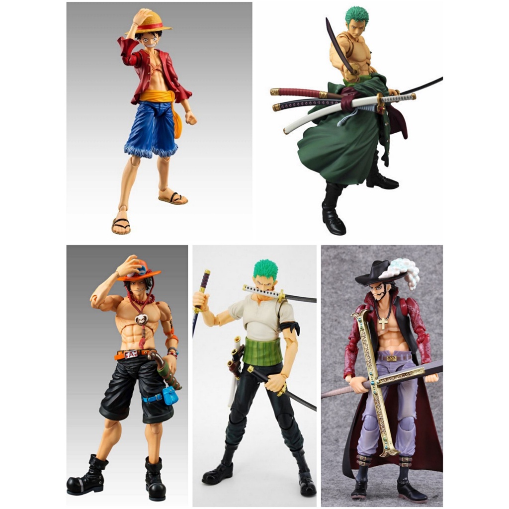 SHF One Piece Mito Zoro Luffy Mudança De Rosto Anime Action Figure