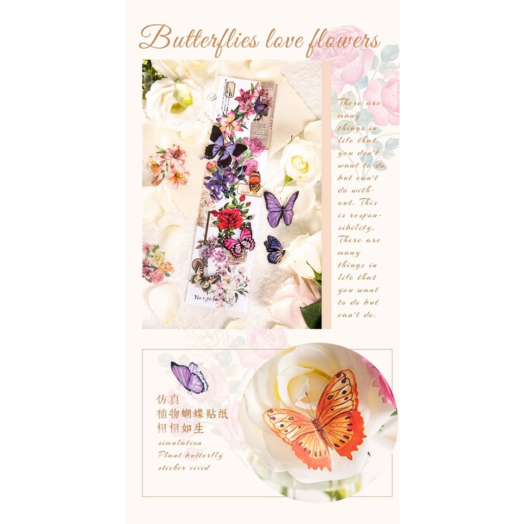 50 Pcs Autocolantes Do Livro De Rascunho Da Fada Vintage Flower ...