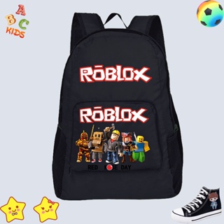 Roblox-Mochila de ombro para estudante masculino e feminino, bolsa