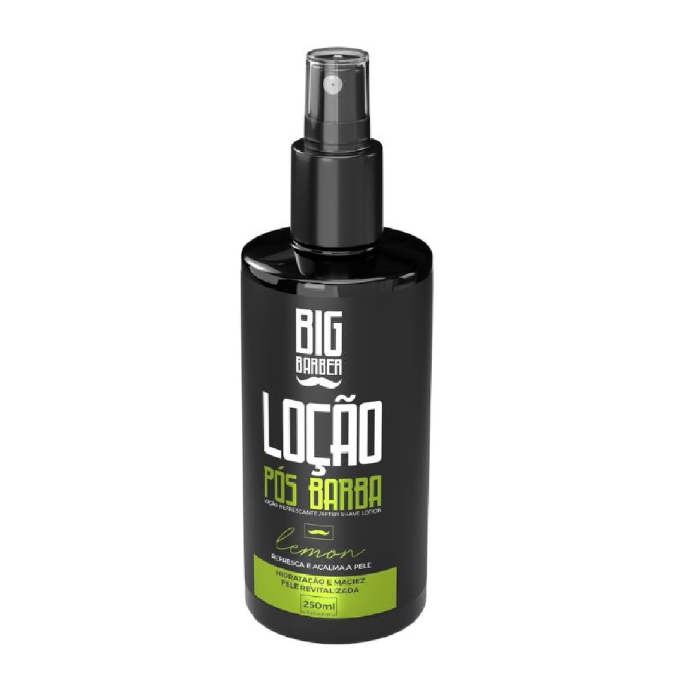 Loção Pós Barba Lemon 250ml Big Barber Profissional Refrescante Perfumado Hidrata Pele Shopee 0441