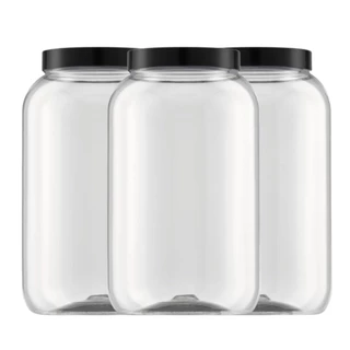 Kit 3 Pote de Mantimentos Grande Tampa De Rosca 3,6 Litros