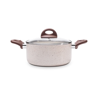 Caçarola Com Tampa E Fundo De Indução Ceramic Life Brinox Granada Ø 24 cm Vanilla