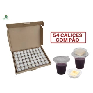 Calice Santa Ceia Suco Uva Pão Evangélica 54 Un Nota Fiscal