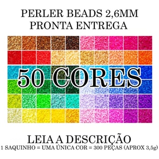500pçs Hama Perler Beads 2,6mm - Várias cores - Infantil Artesanato  Trabalhos manuais