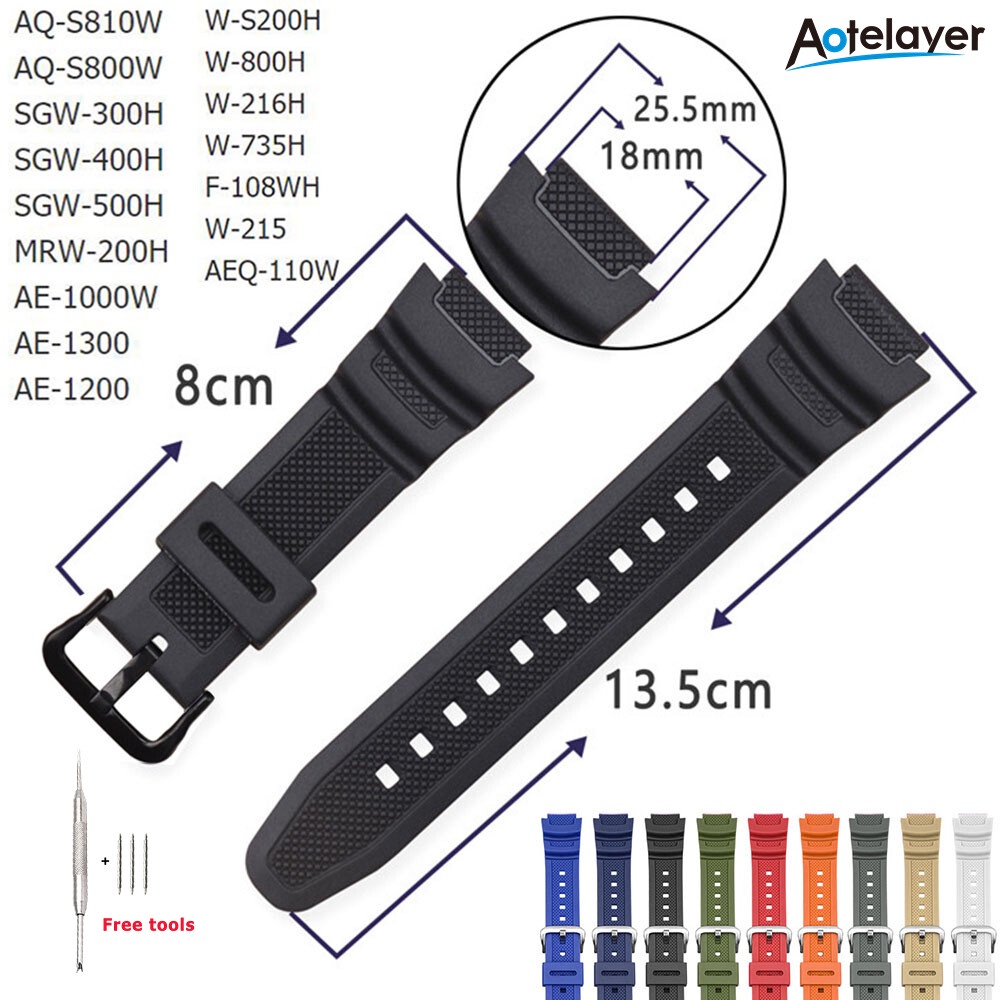 18mm Pulseira Especial De Relógio Para C-asio AQ-S810W/S800W AE-1000W ...