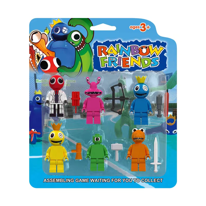 6pcs/set Roblox Rainbow Friends Building Block Toy Action Coleção De Figuras Para Kid Xmas Gift
