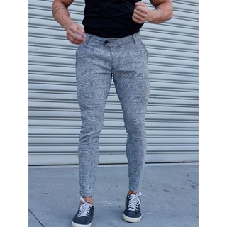 Calça Alfaitaria Masculina Cropped Cós Transpassado Xadrez