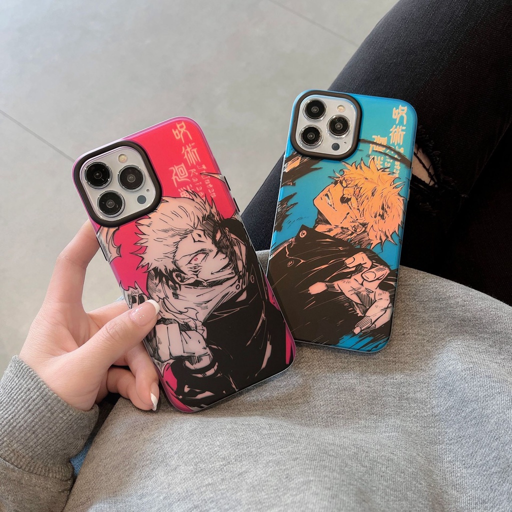 Para iPhone 14 Pro Max Capa À Prova De Choque Laser Anime Jujutsu Kaisen Gojo Satoru Compatível 13 12 11